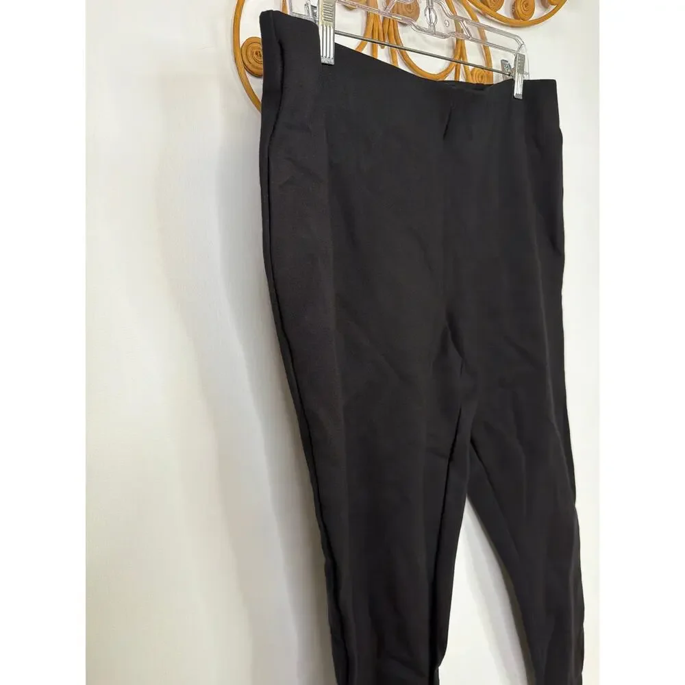 J.Jill Wearever Collection women's slim leg ankle pants Black L